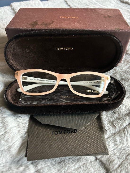 New Authentic Tom Ford Eyeglasses 5265 Peach/White 055 53-16 W Original Case main image 6